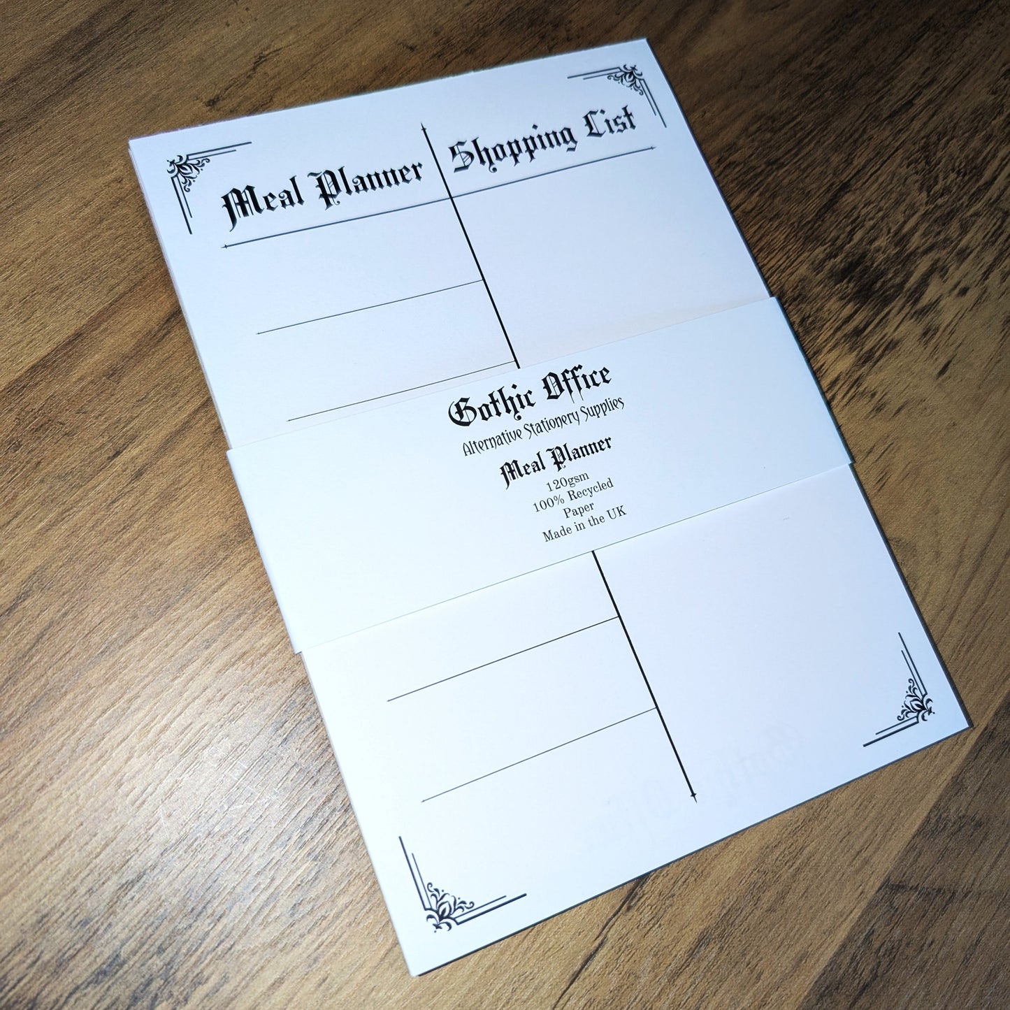 Gothic Office Meal Planner and Shopping List.