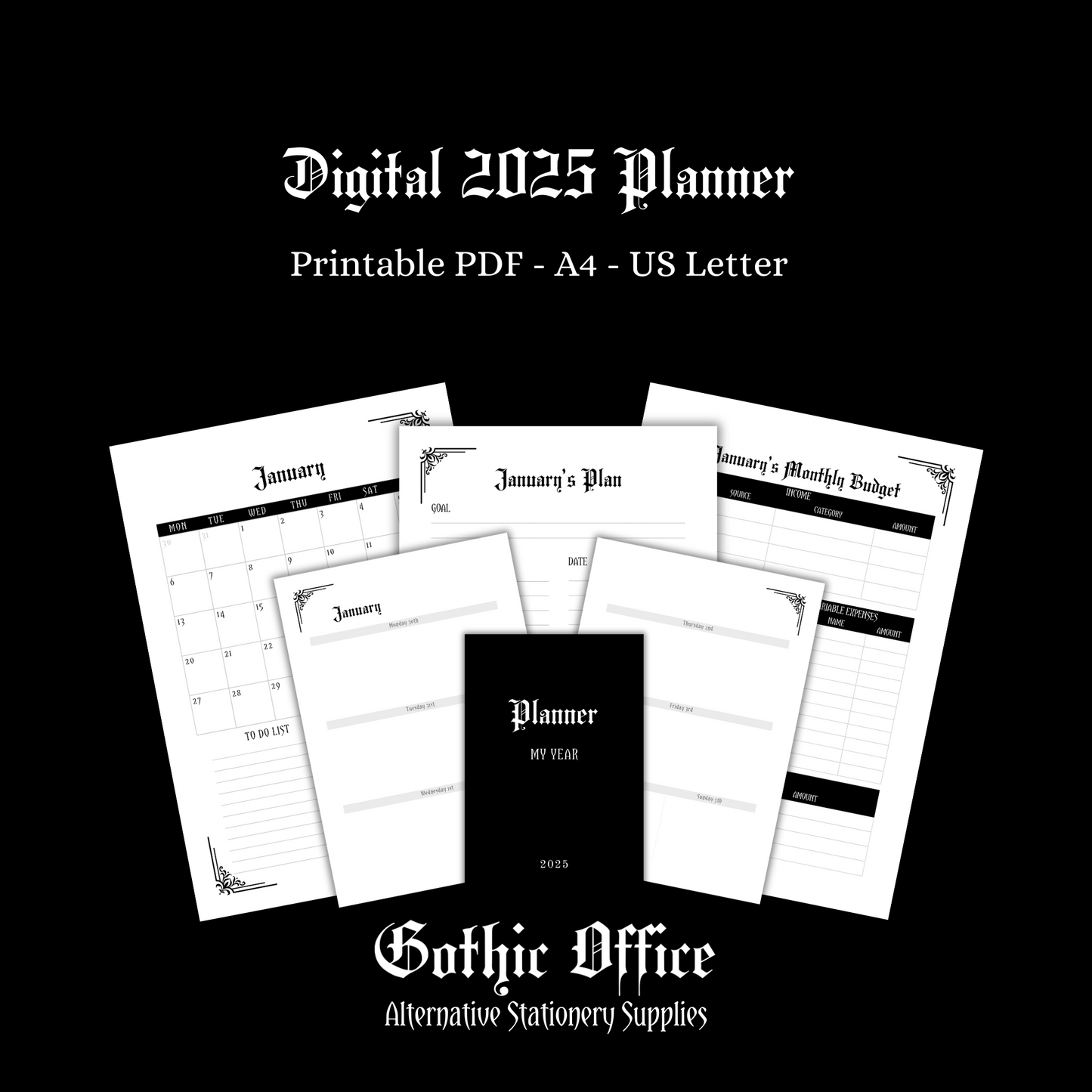 Printable 2025 Planner PDF Download
