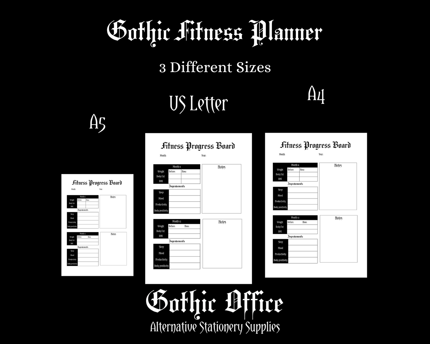 Printable Fitness Planner PDF Download